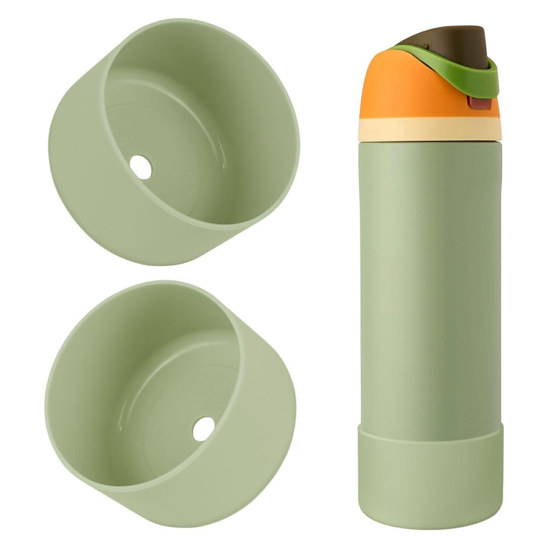 2PCS Silicone Water Bottle Boot, Compatible with Owala 24oz 32oz 40oz, Protective Anti-Scratch & Anti-Dent No Noise Sleeve Cover for FreeSip/Twist/Flip Water Bottles (Burgundy, 24 Ounces)