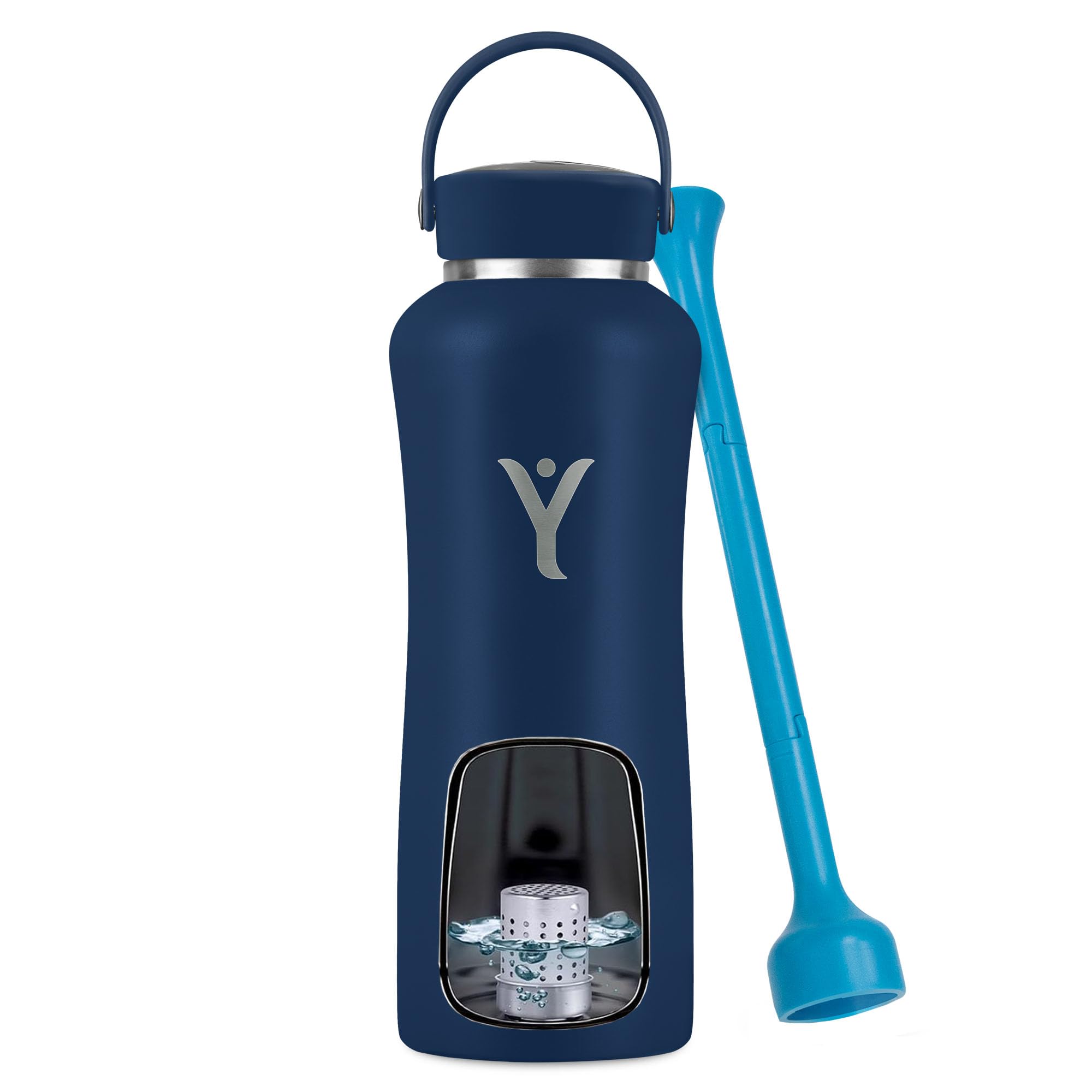 DYLN Hydrogen Water Bottle | Create Hydrating Alkaline Hydrogen-Rich Water Up to 9 pH | Vacuum Insulated Stainless Steel Water Bottle | Keeps Water Cold for 24 Hours