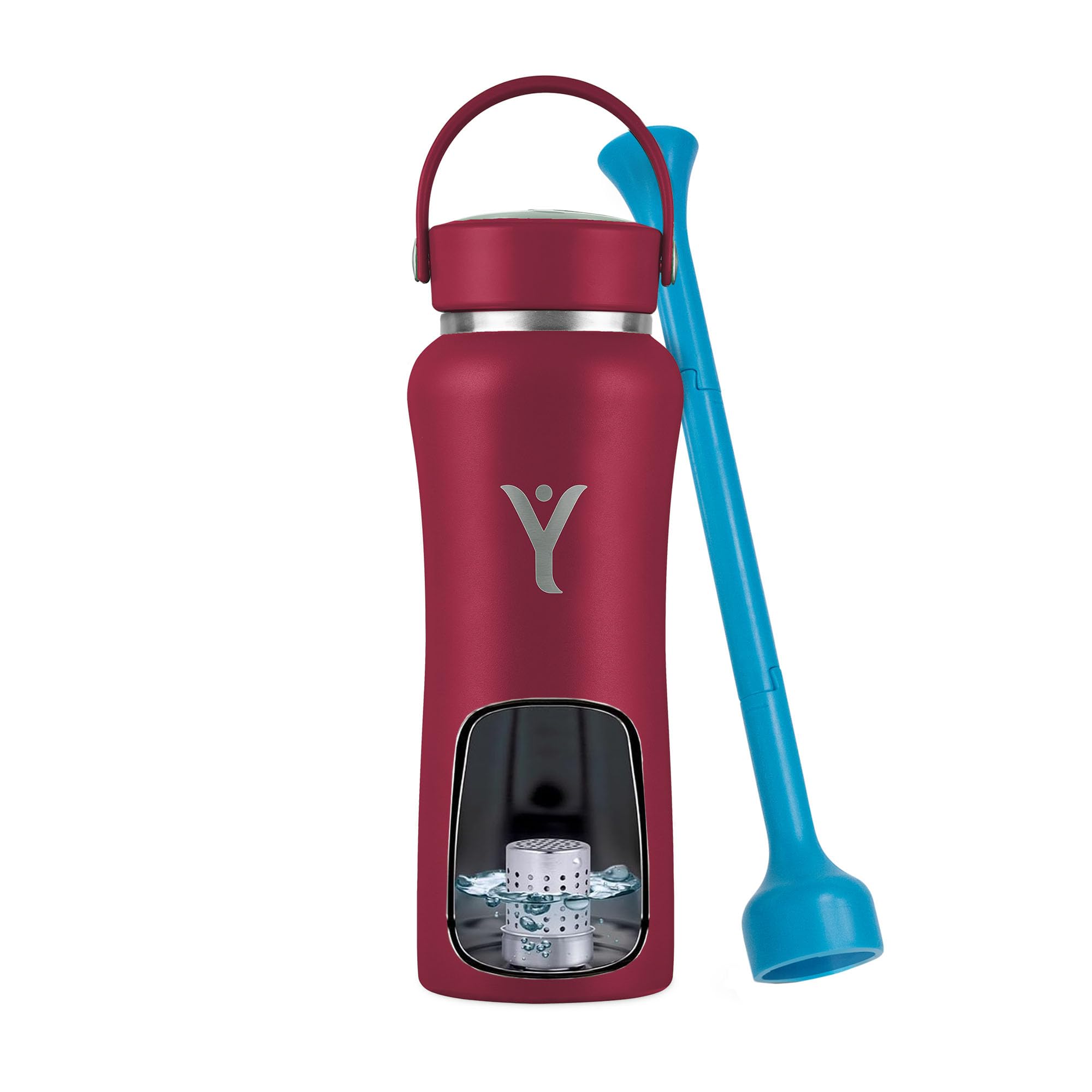 DYLN Hydrogen Water Bottle | Create Hydrating Alkaline Hydrogen-Rich Water Up to 9 pH | Vacuum Insulated Stainless Steel Water Bottle | Keeps Water Cold for 24 Hours