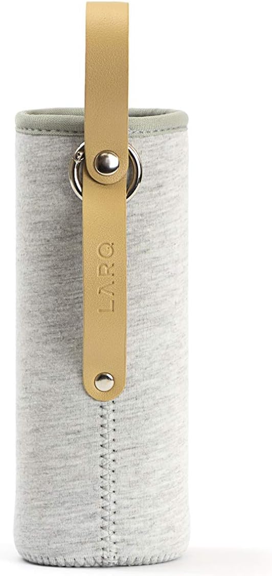LARQ Bottle Limited Edition Travel Sleeve with Easy-Carry Leather Strap - 17 oz/24 oz, Heather Grey