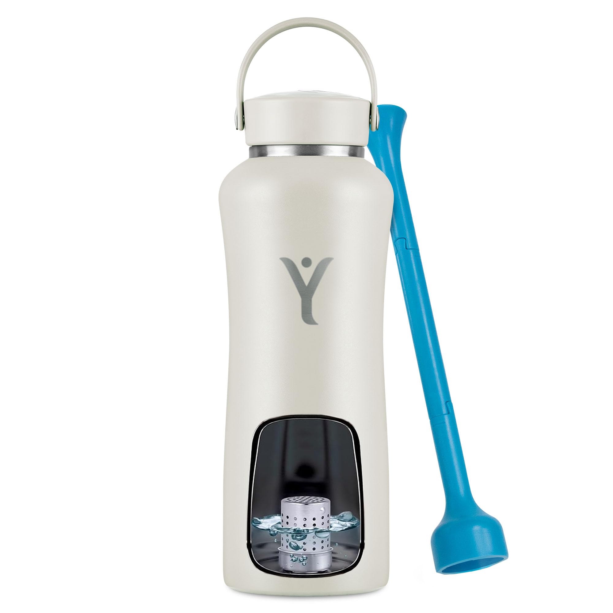 DYLN Hydrogen Water Bottle | Create Hydrating Alkaline Hydrogen-Rich Water Up to 9 pH | Vacuum Insulated Stainless Steel Water Bottle | Keeps Water Cold for 24 Hours