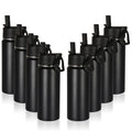 Volhoply 16 OZ Kids Water Bottle Bulk 8 Pack,Insulated Sports Bottles with Straw Lid,Stainless Steel Bottle with Handle Keep Cold & Hot,Double Wall Vacuum Tumbler Cups for School(Assorted, 8)