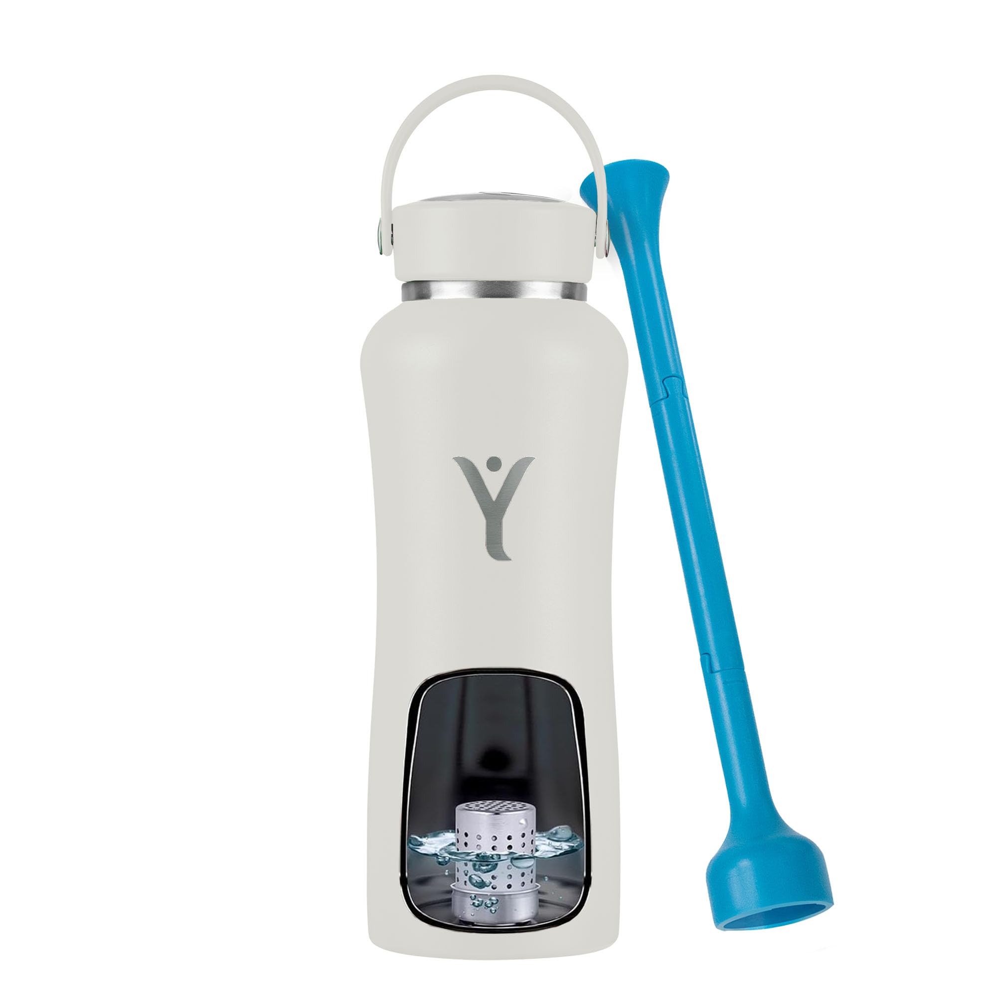 DYLN Hydrogen Water Bottle | Create Hydrating Alkaline Hydrogen-Rich Water Up to 9 pH | Vacuum Insulated Stainless Steel Water Bottle | Keeps Water Cold for 24 Hours