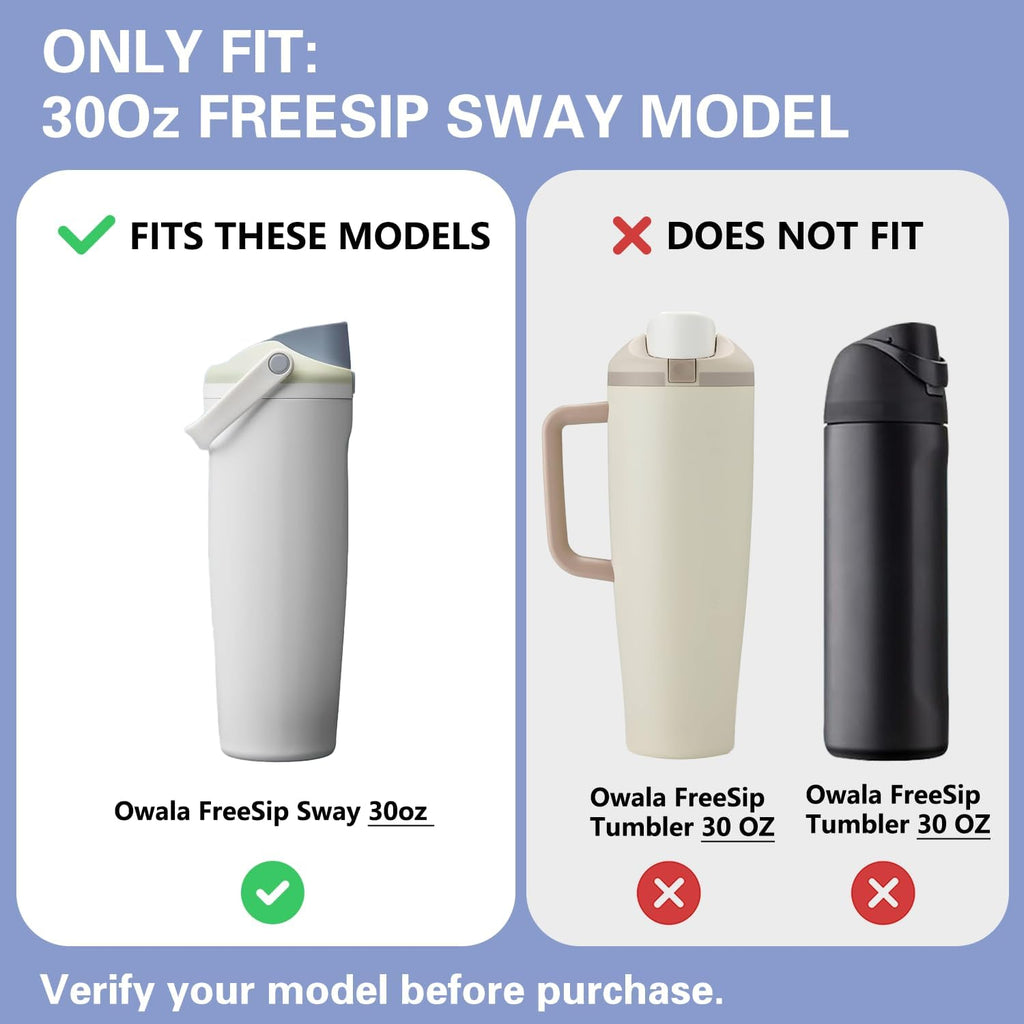 30 OZ Replacement Lid for Owala Freesip Sway Tumbler, One Button Water Bottle Top Replacement Cap with Handle Compatible with Owala FreeSip Sway, BPA-Free, Leakproof, Lockable