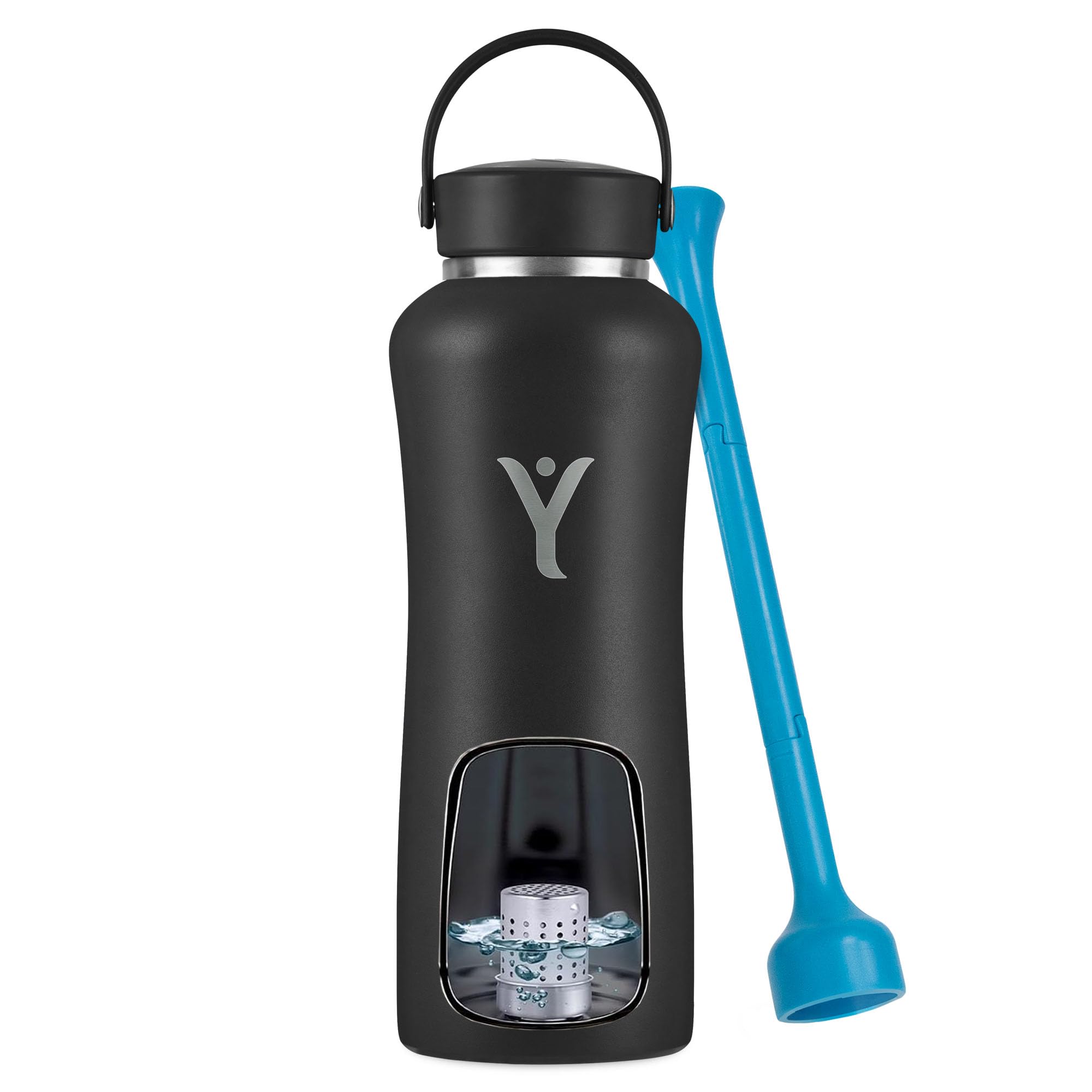 DYLN Hydrogen Water Bottle | Create Hydrating Alkaline Hydrogen-Rich Water Up to 9 pH | Vacuum Insulated Stainless Steel Water Bottle | Keeps Water Cold for 24 Hours