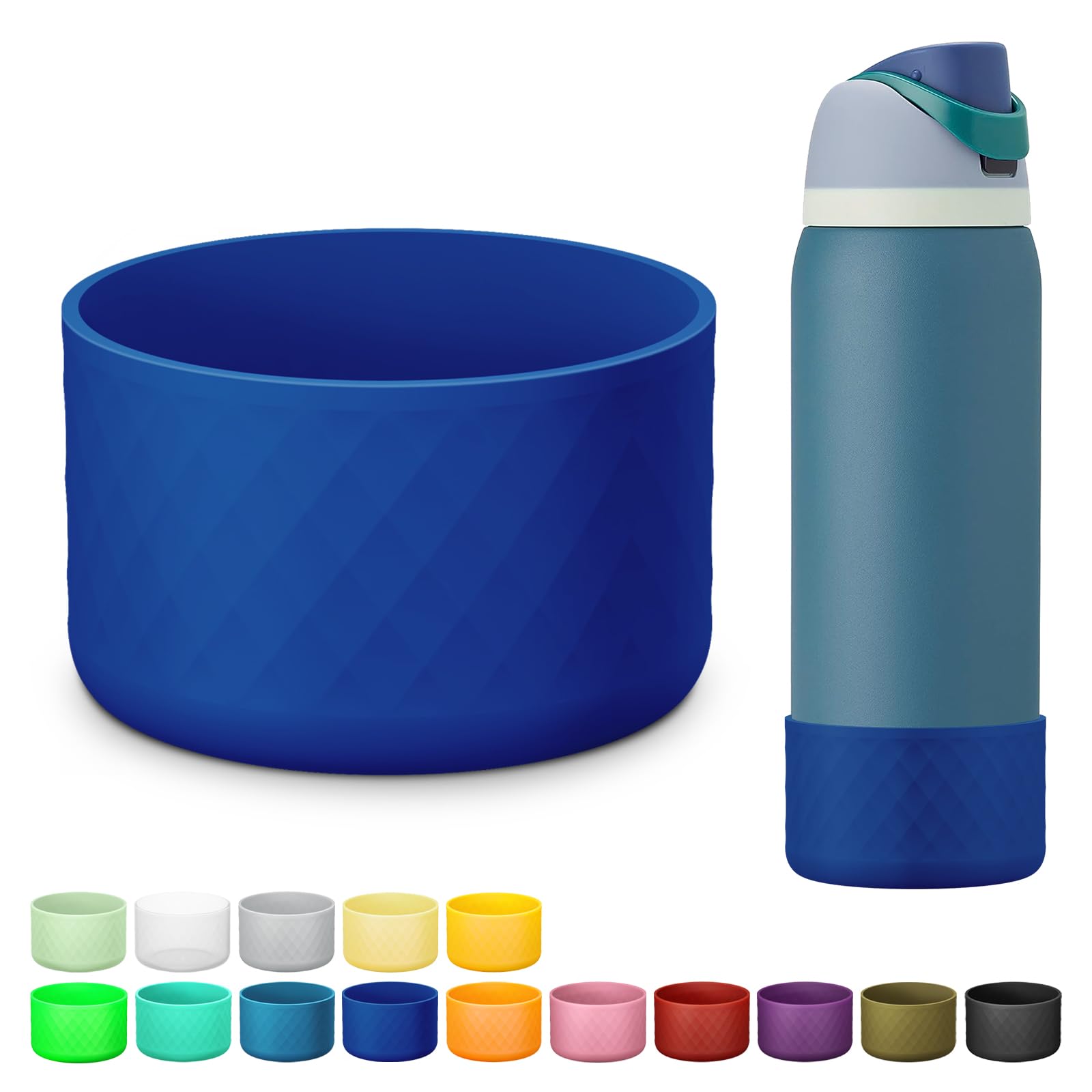 Silicone Boot for Owala Water Bottle 24 oz 32 oz 40 oz, Anti-Slip Protective Sleeve for FreeSip/Twist/Flip Stainless Steel Water Bottles Accessories