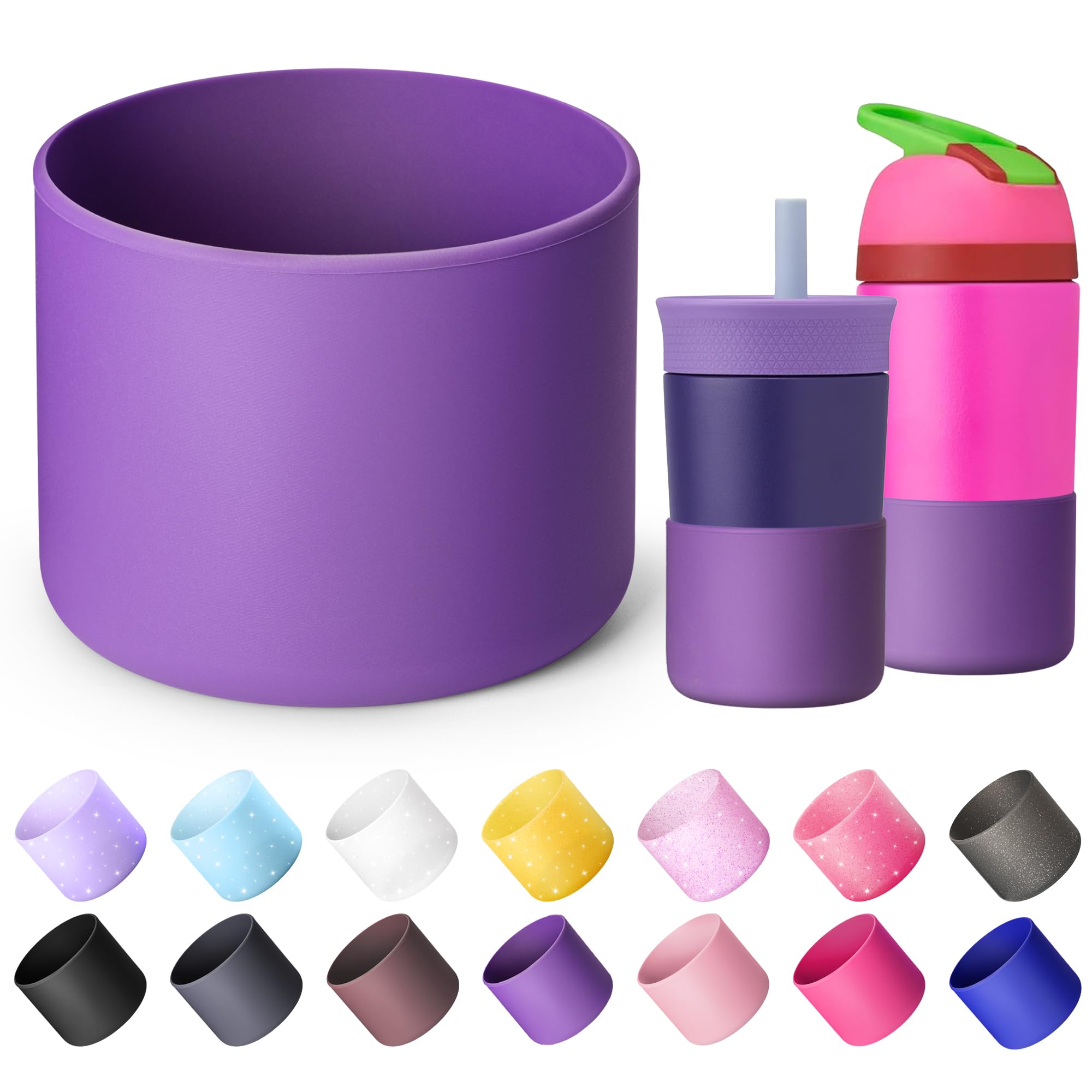 Boot for Owala 24 oz, Anti-Slip Protective Sleeve for Stainless Steel Water Bottle, Silicone Boot Bottom Base (Green)