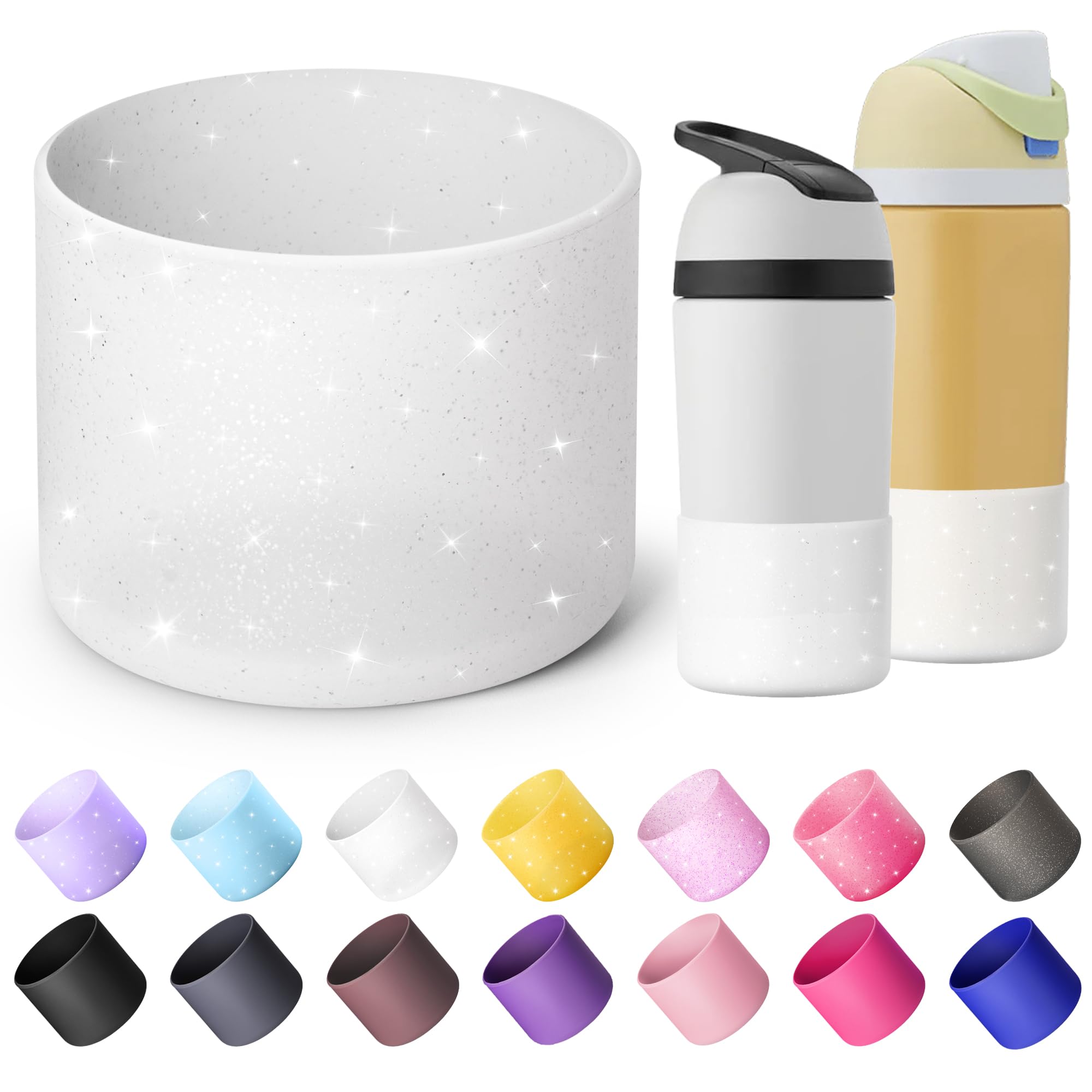 Boot for Owala 24 oz, Anti-Slip Protective Sleeve for Stainless Steel Water Bottle, Silicone Boot Bottom Base (Green)