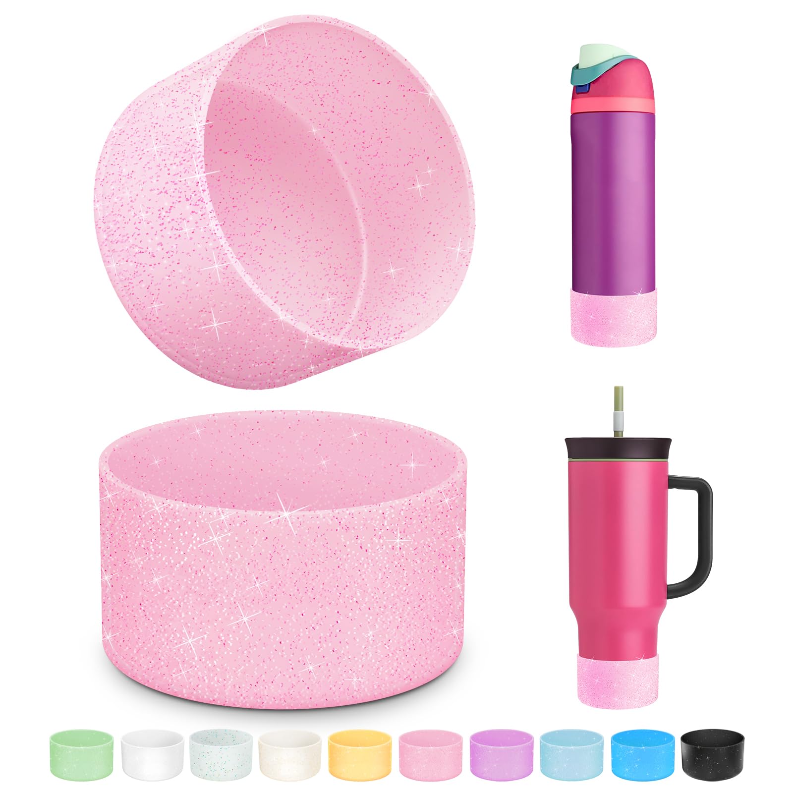 Silicone Boot for Owala Water Bottle 24 oz 32 oz 40 oz, Anti-Slip Protective Sleeve for FreeSip/Twist/Flip Stainless Steel Water Bottles Accessories