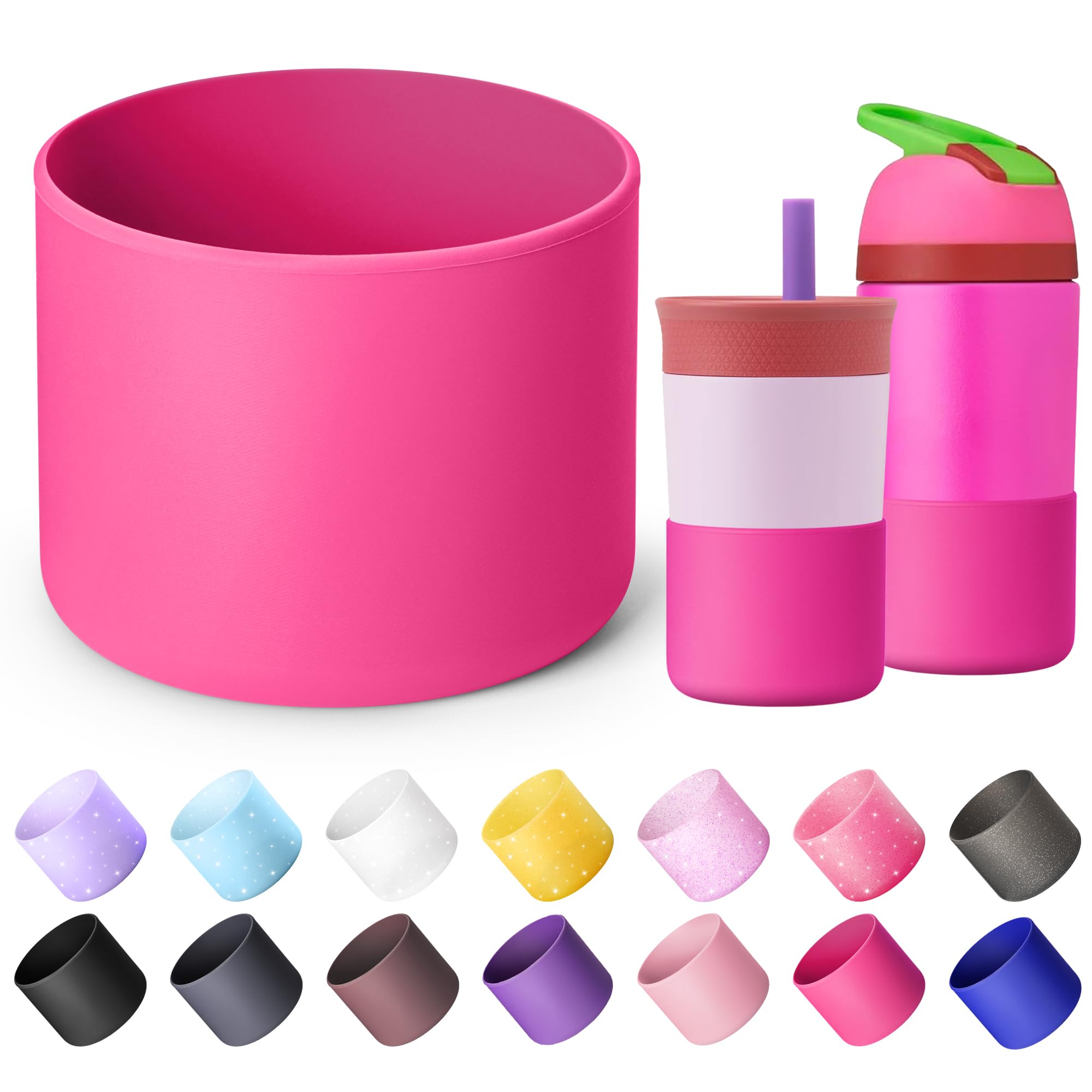 Boot for Owala 24 oz, Anti-Slip Protective Sleeve for Stainless Steel Water Bottle, Silicone Boot Bottom Base (Green)