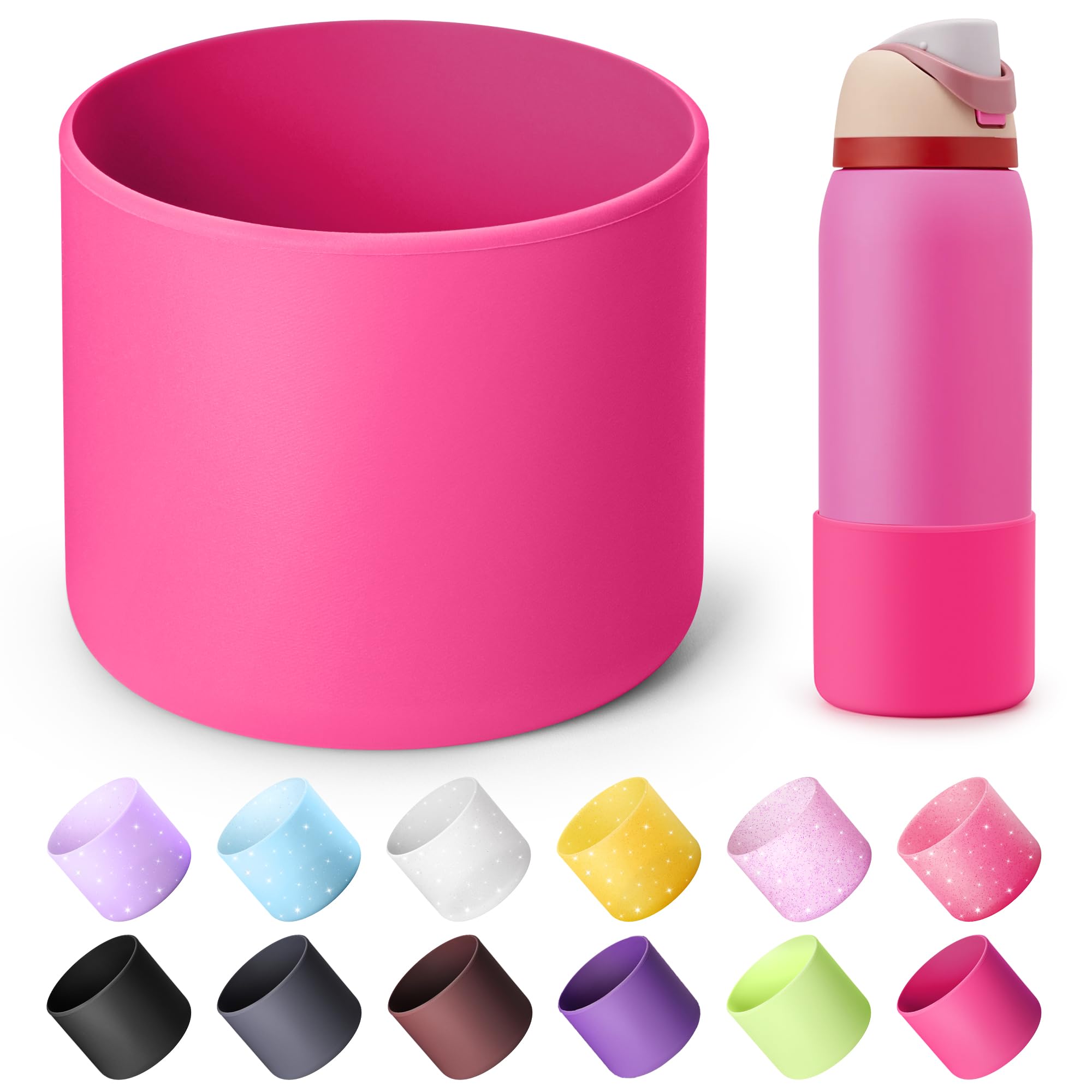 Boot for Owala 24 oz, Anti-Slip Protective Sleeve for Stainless Steel Water Bottle, Silicone Boot Bottom Base (Green)