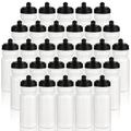 Suclain 50 Pieces Sports Water Bottles 20 oz Water Bottles Squeeze in Bulk Reusable Plastic Water Bottles BPA Free Blank Water Bottles for Major Sporting Events Adults