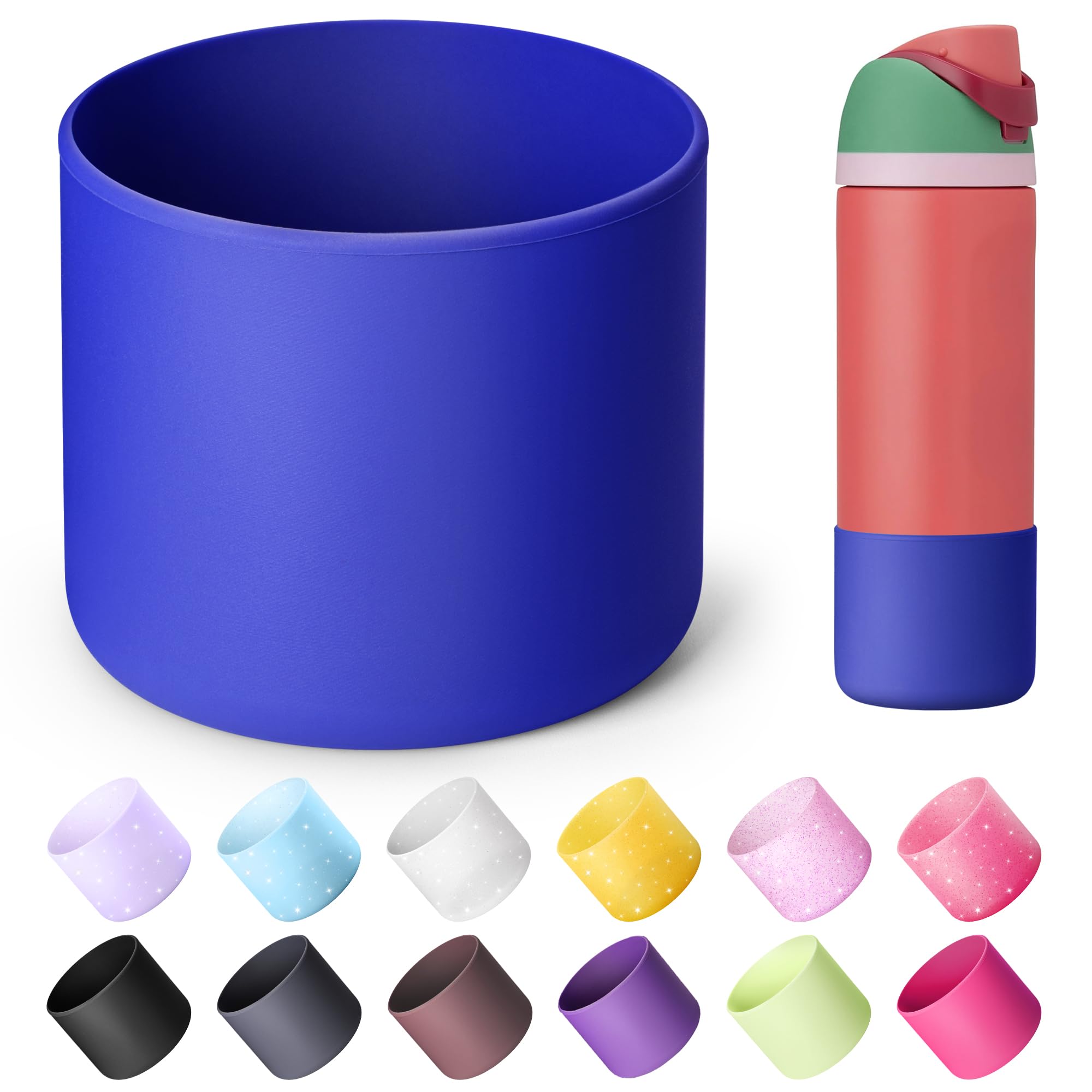 Boot for Owala 24 oz, Anti-Slip Protective Sleeve for Stainless Steel Water Bottle, Silicone Boot Bottom Base (Green)