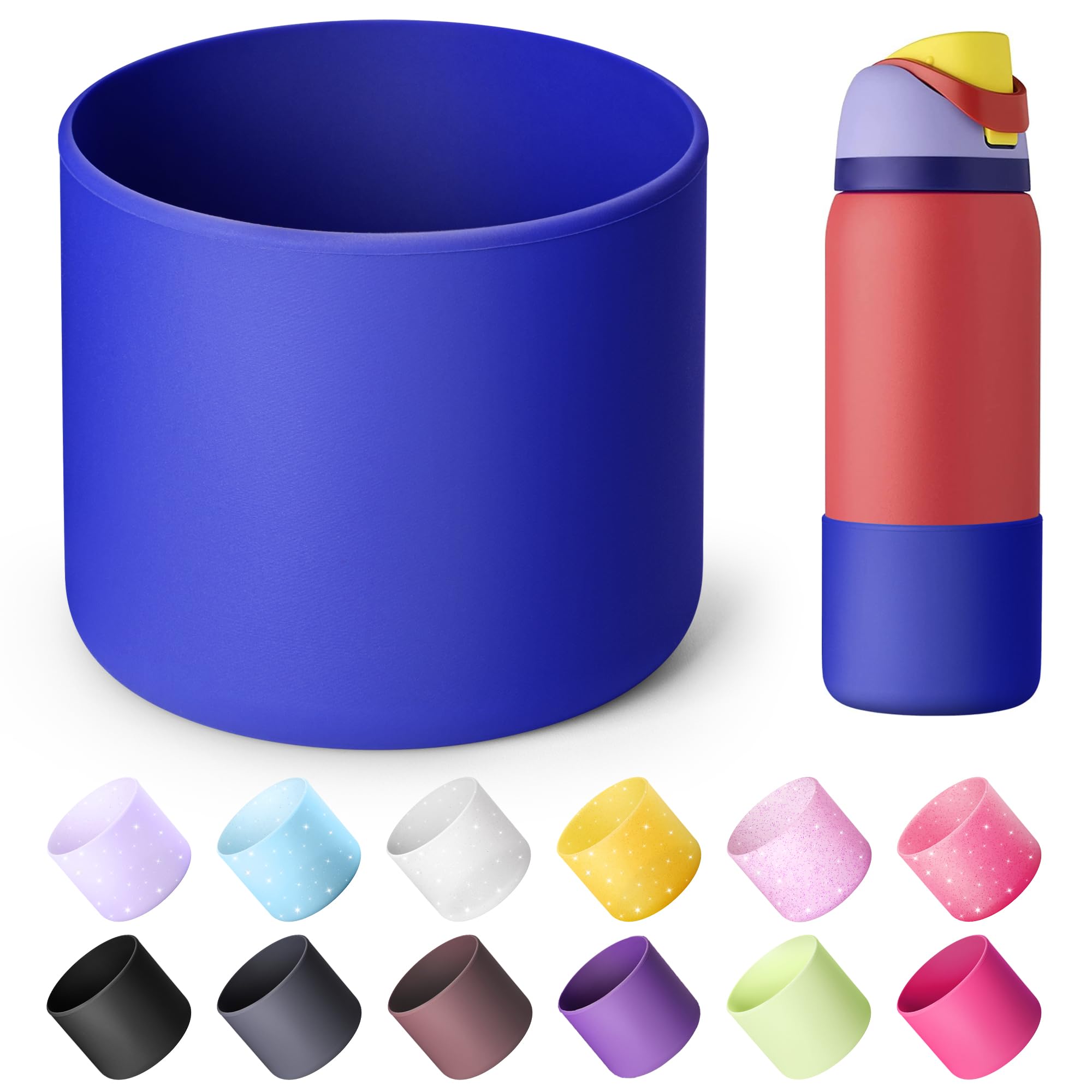 Boot for Owala 24 oz, Anti-Slip Protective Sleeve for Stainless Steel Water Bottle, Silicone Boot Bottom Base (Green)