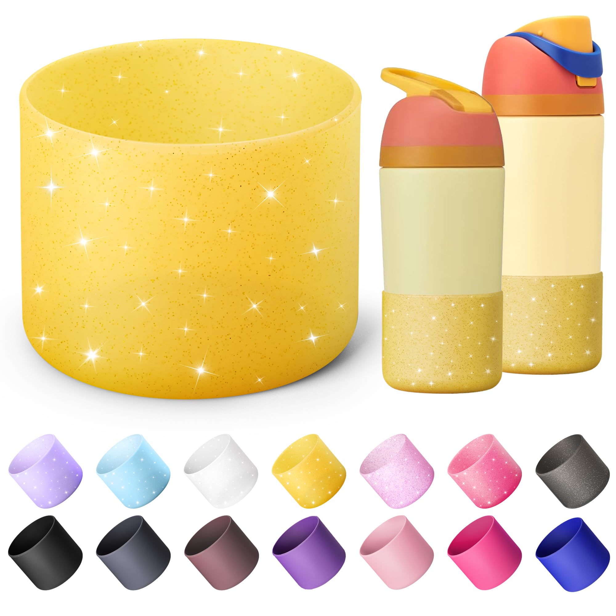 Boot for Owala 24 oz, Anti-Slip Protective Sleeve for Stainless Steel Water Bottle, Silicone Boot Bottom Base (Green)