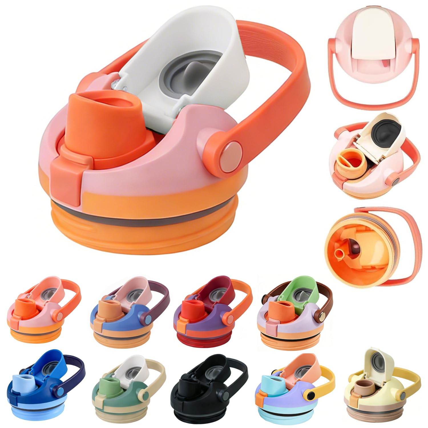 30 OZ Replacement Lid for Owala Freesip Sway Tumbler, One Button Water Bottle Top Replacement Cap with Handle Compatible with Owala FreeSip Sway, BPA-Free, Leakproof, Lockable